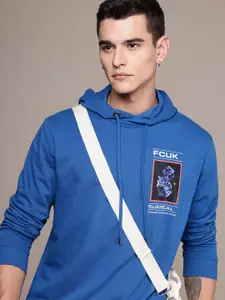 FCUK Graphic Printed Hooded Sweatshirt