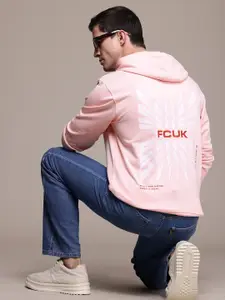 FCUK Brand Logo Printed Hooded Sweatshirt