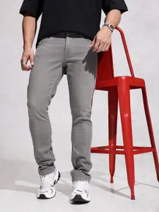 WROGN Men Straight Fit Light Fade Stretchable Jeans