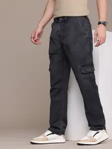 WROGN Men Light Fade Cargo Style Jeans
