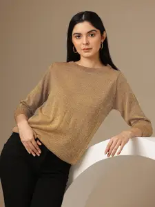 Chemistry Knitted Pullover With Shimmer Detail