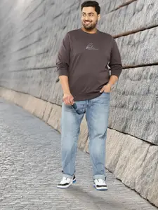 Sztori Plus Size Floral Printed Sweatshirt