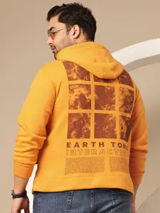 Sztori Plus Size Graphic Printed Hooded Sweatshirt