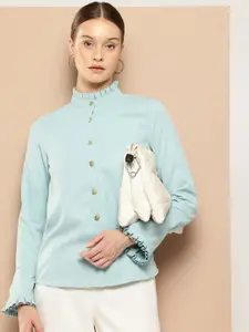 her by invictus Frill Neck Semiformal Shirt