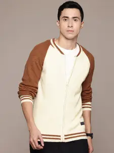 The Roadster Lifestyle Co. Men Ribbed Acrylic Cardigan