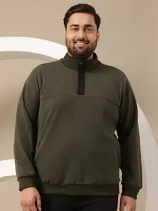 Sztori Plus Size Mock Collar Sweatshirt