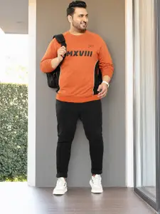 Sztori Plus Size Typographic Printed Sweatshirt