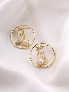 Priyaasi Gold-Plated Contemporary Studs