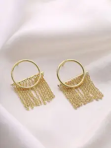 Priyaasi Gold Plated Contemporary Drop Earrings