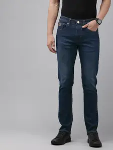 U.S. Polo Assn. Denim Co. Men Skinny Fit Heavy Fade Embroidered Stretchable Jeans