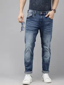 U.S. Polo Assn. Denim Co. Men Brandon Slim Tapered Fit Heavy Fade Stretchable Jeans