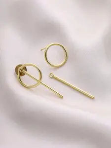 Priyaasi Gold Plated Circle Drop Earrings