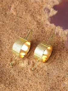 Priyaasi Gold-Plated Contemporary Drop Earrings