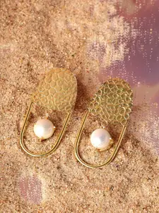 Priyaasi Gold Plated Pearl Drop Earrings