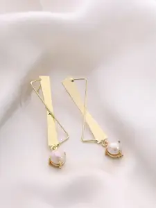 Priyaasi Gold-Plated Contemporary Drop Earrings