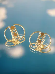 Priyaasi Gold-Plated Contemporary Studs