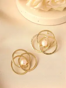 Priyaasi Gold-Plated Contemporary Studs
