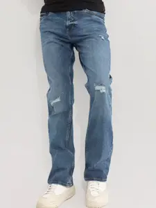Snitch Men Straight Fit Highly Distressed Jeans