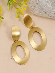 UNIVERSITY TRENDZ Gold Plated Classic Drop Earrings