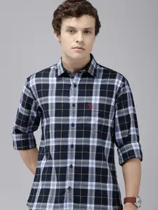 U.S. Polo Assn. Tailored Fit Checked Pure Cotton Casual Shirt