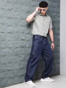 The Roadster Lifestyle Co. Men Loose Fit Side Striped Jeans