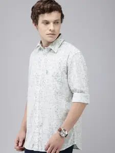 U.S. Polo Assn. Pure Cotton Tailored Fit Tropical Printed Casual Shirt