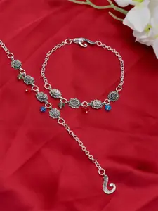 Silvermerc Designs Set Of 2 Silver-Plated Beaded Anklet