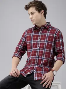 U.S. Polo Assn. Tailored Fit Checked Pure Cotton Casual Shirt