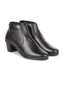 Zoom Shoes Women Round Toe Leather Boots