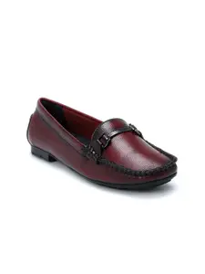 Zoom Shoes Women Perforations Leather Loafers
