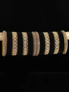 LAVAZZA Set of 68 Zircon-Studded Velvet Bangles