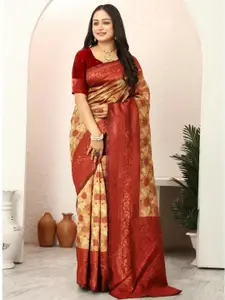 SM TRENDZ Woven Design Zari Silk Cotton Banarasi Saree