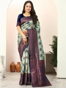 SM TRENDZ Woven Design Zari Silk Cotton Banarasi Saree