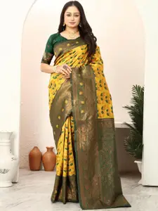 SM TRENDZ Woven Design Zari Silk Cotton Paithani Saree