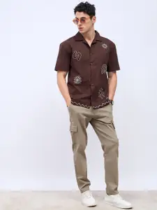 Styli Men Cargo Slim Fit Cotton Stretch Chinos