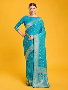 MONJOLIKA FASHION Zari Woven Design Silk Blend Banarasi Saree