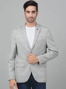 Cantabil Checked Notched Lapel Collar Single-Breasted Slim Fit Casual Blazer