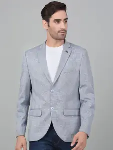 Cantabil Checked Notched Lapel Collar Single-Breasted Slim Fit Casual Blazer
