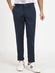 JADE BLUE Men Slim Fit Pure Cotton Chinos Trouser