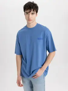 DeFacto Men pure cotton solid T-shirt