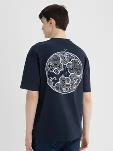 DeFacto Men pure cotton Printed T-shirt