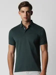 Van Heusen Men Solid Polo Collar T-shirt