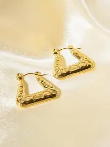KRYSTALZ Gold Plated Stainless Steel Hoop Earrings