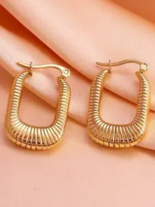 KRYSTALZ Gold Plated Stainless Steel Hoop Earrings