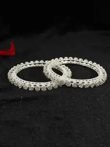 LAVAZZA Set Of 2 CZ American Diamond-Studded Bangles