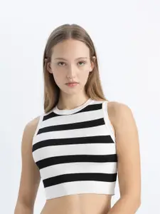 DeFacto Striped Crop Top
