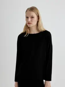 DeFacto Women Solid Round Neck Top
