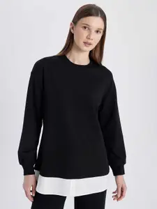 DeFacto Round Neck Knitted Sweatshirt