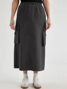DeFacto Pure Cotton A-Line Midi Skirt