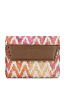 NFI essentials Women Geometric Printed Canvas Three Fold Wallet